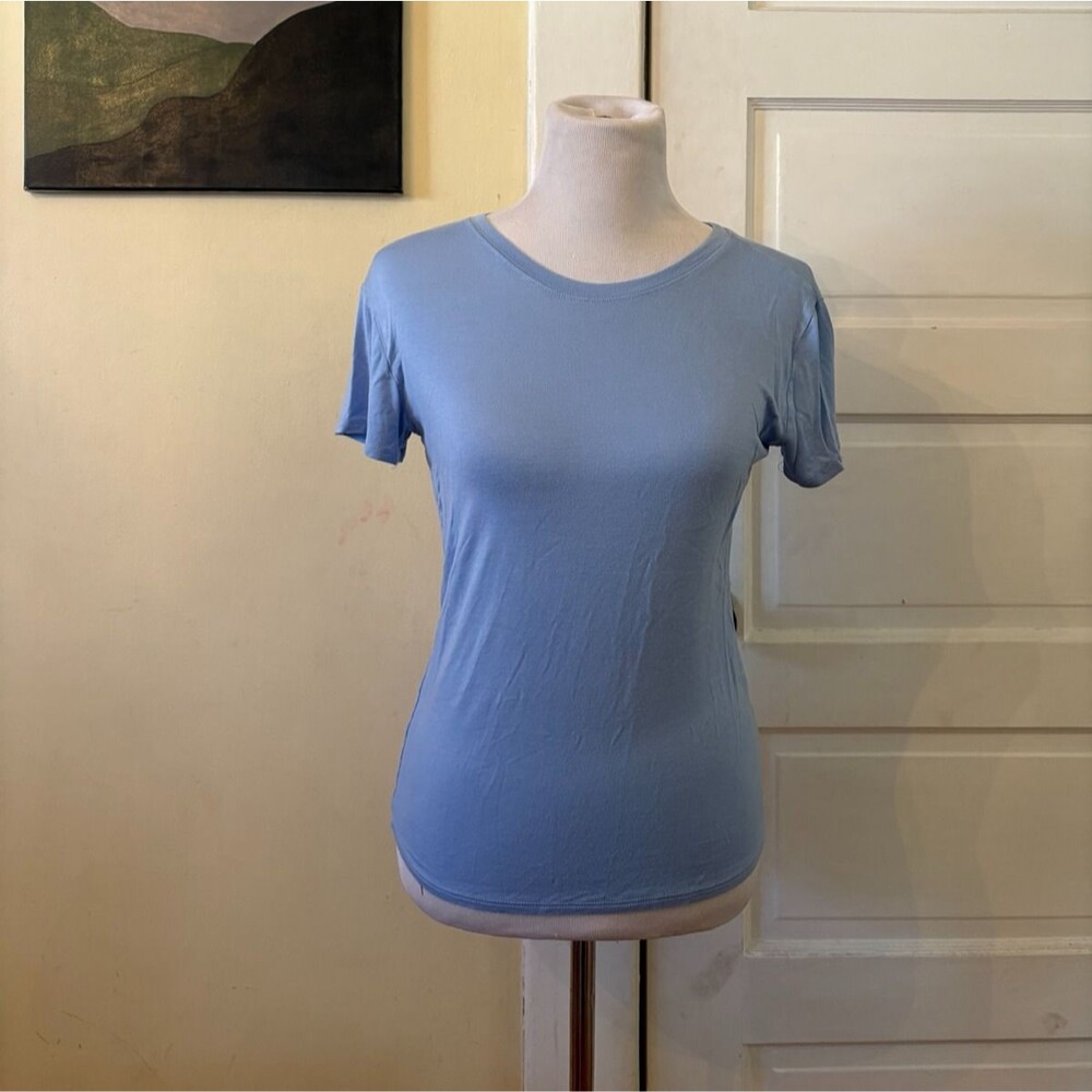 Women's girls light blue Tshirt top tee pastel spring lightweight playwear girly